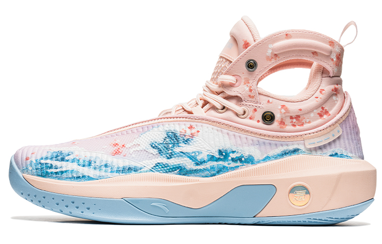 Anta KT8 High-Top Performance Basketball Shoes Men's Blue Pink