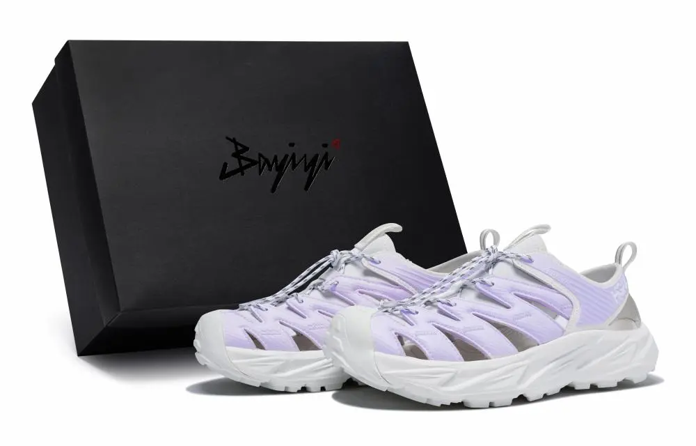 HOKA ONE ONE Hopara Series 811 Manufacture Taro Milk Foam Special Shoe Box River Trekking Shoes Unisex White Purple