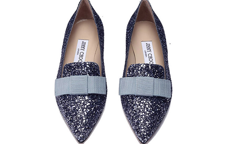 Jimmy Choo Gala SS22 Flat Shoes Women's Marine Blue