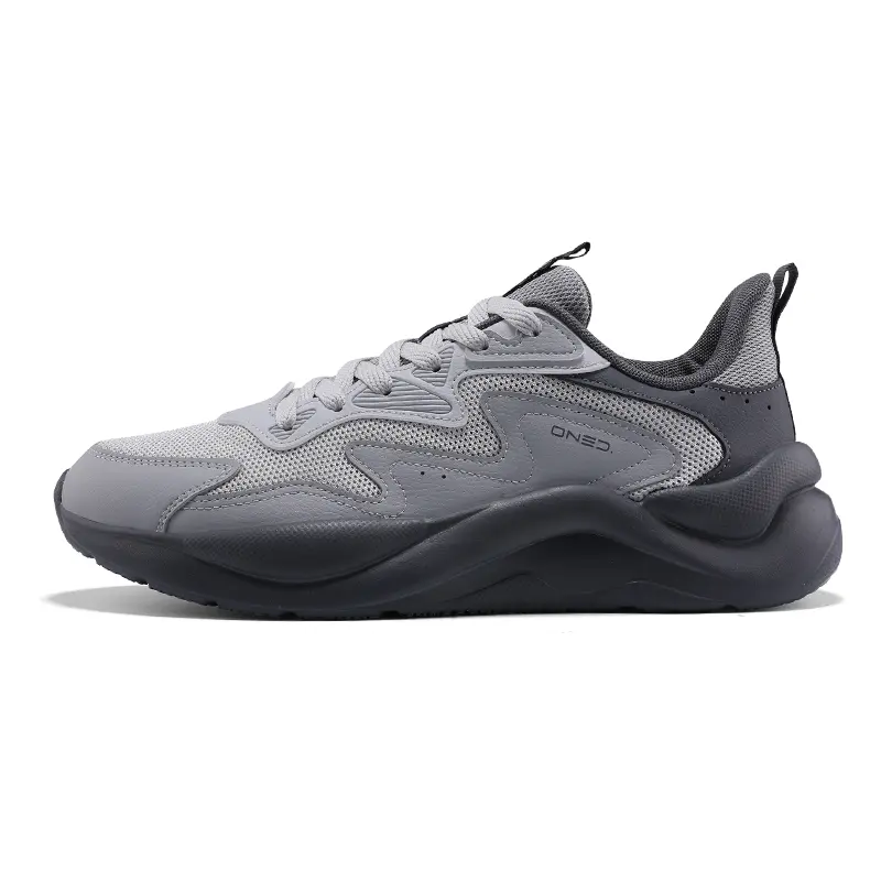 361° Breathable Lightweight Slip-Resistant Low-Top Casual Shoes Men's Gray