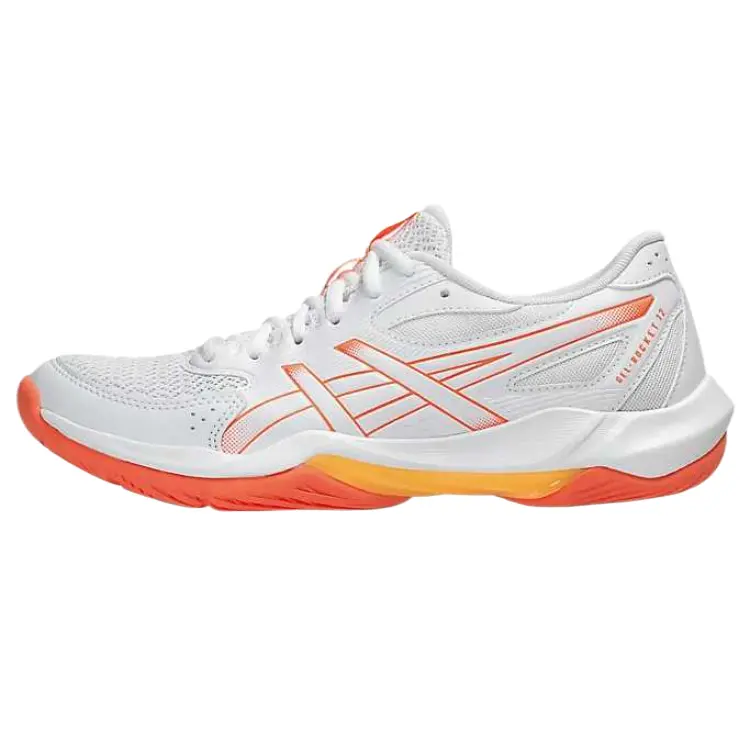 Asics GEL ROCKET 12 Shock Absorbers Low Top Training Shoes Women's White Red
