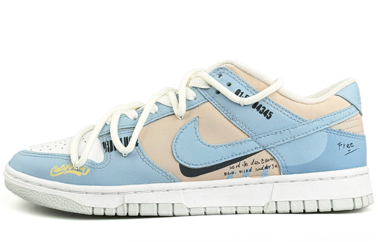 Nike Dunk Low Top Skateboard Shoes Men's Blue