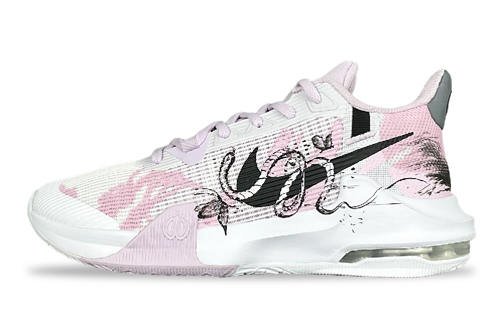 Nike Air Max Impact 3 Cushioning Anti-Slip And Wear-Resistant Low-Top Basketball Shoes Unisex Pink White Black