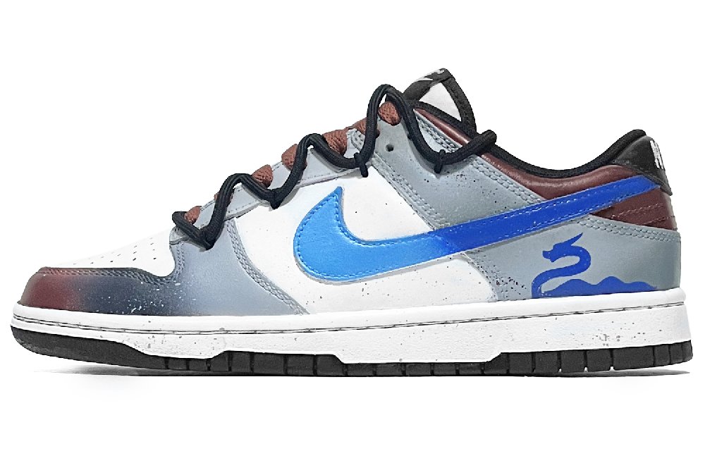 Nike Dunk Low Top Skateboard Shoes Men's Blue White