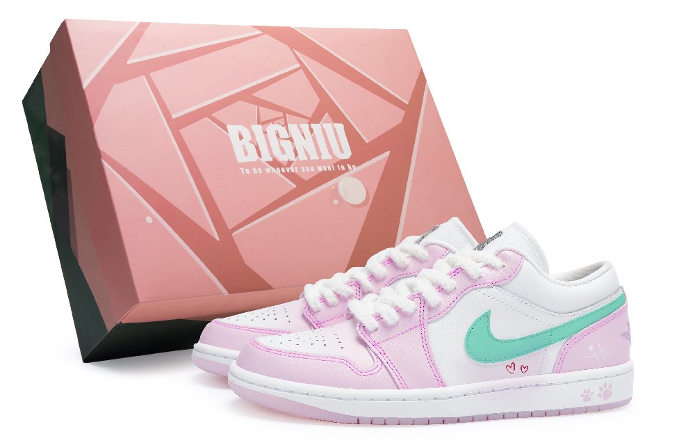 JORDAN Air JORDAN 1 Vintage Basketball Shoes Unisex Low Top Tiffany