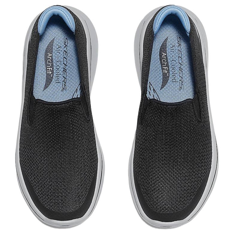 Skechers Sports Collection Abrasion Resistant Breathable Low Top Casual Shoes Women's Black Blue купить в интернет-магазине Yoocart с быстрой доставкой по России.