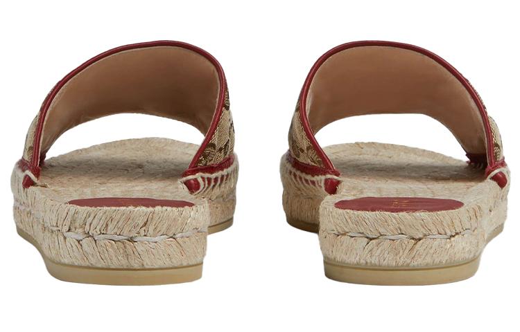 GUCCI GG Matelassé Canvas Sandals Women's