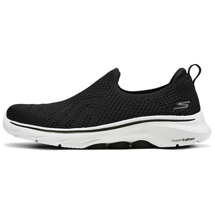 Skechers GO WALK 7 Breathable Lightweight Low-Top Casual Shoes Women's Black White