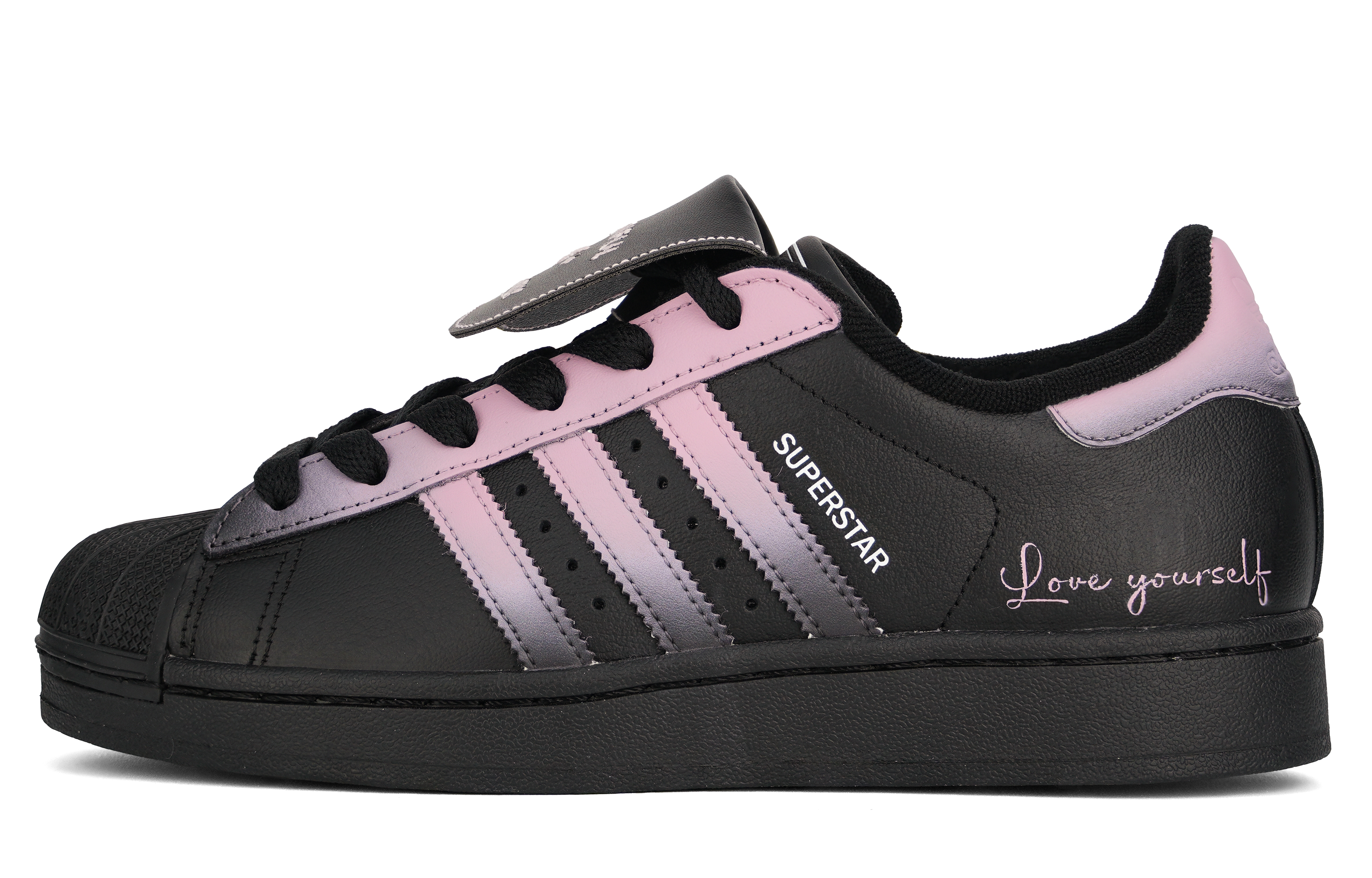 Adidas Originals SUPERSTAR Butterfly Metamorphosis Abrasion Resistant Low top Skateboard Shoes Women's Black Pink купить в интернет-магазине Yoocart с быстрой доставкой по России.
