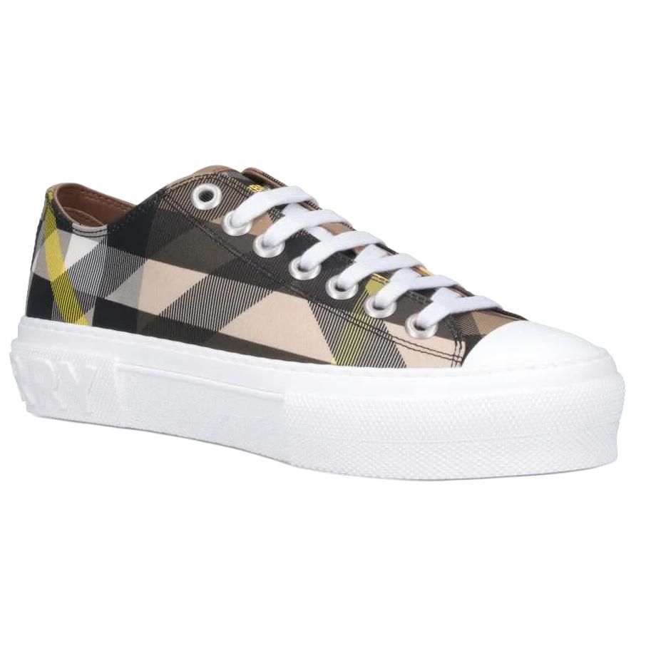Burberry Exaggerated Check Cotton Sneakers Wheat Women's купить в интернет-магазине Yoocart с быстрой доставкой по России.