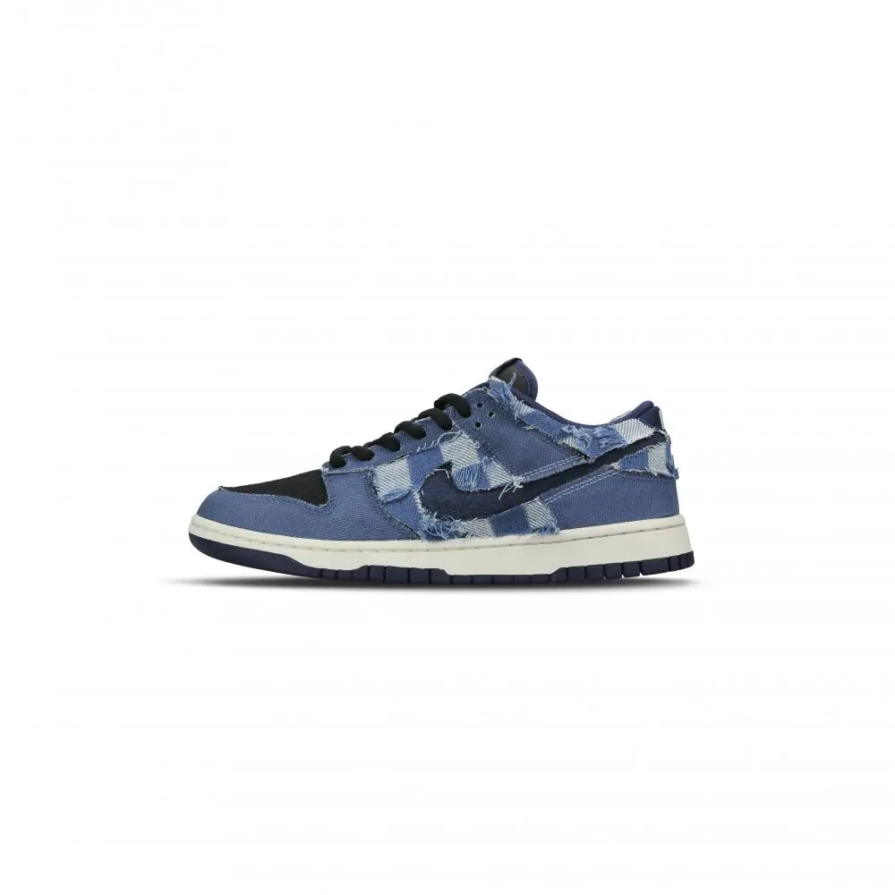 Nike Dunk Abrasion Resistant Low top Skateboard Shoes Men's Blue Black