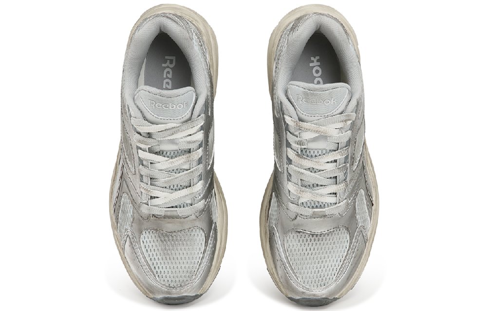 Reebok Low Top Running Shoes Unisex Gray Silver