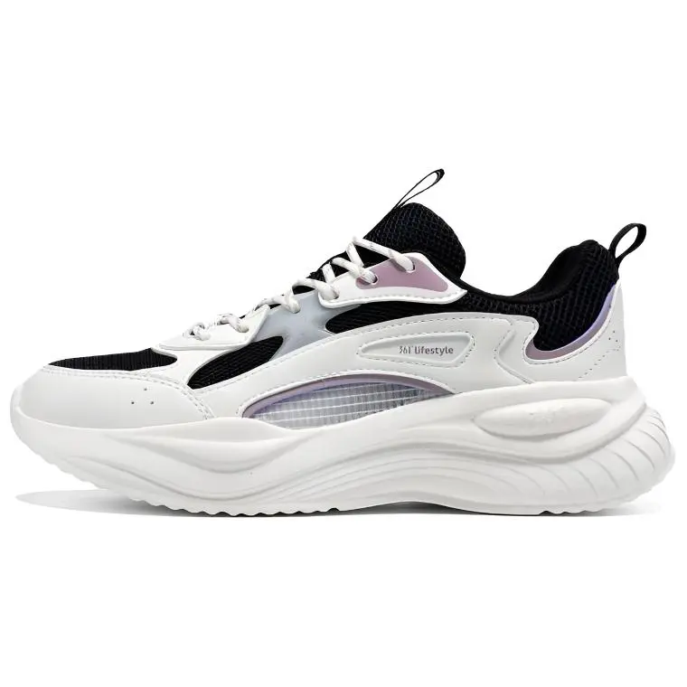 361° Life Collection Anti Slip Wear Resistant Low Top Casual Running Shoes Women's Black White