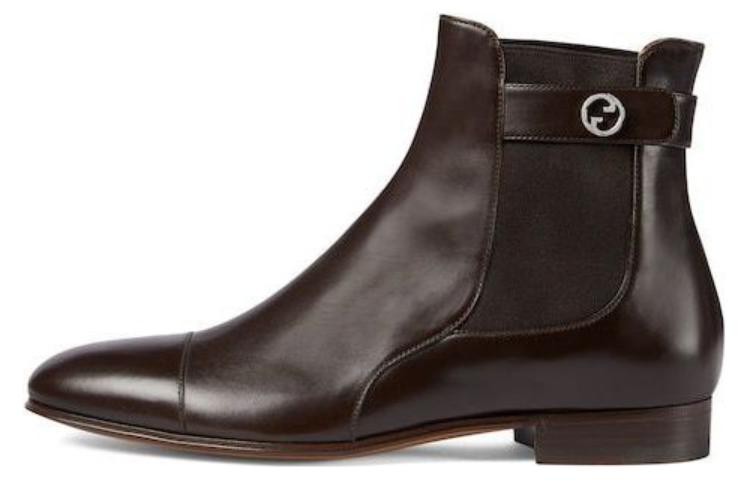 GUCCI Blondie Chelsea Boots Men's Brown