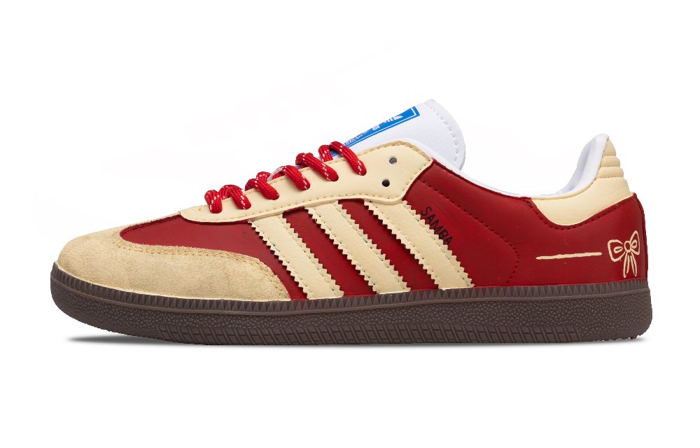 Adidas Originals SAMBA OG Encounter Abrasion Resistant Low Top Skateboard Shoes Unisex Red