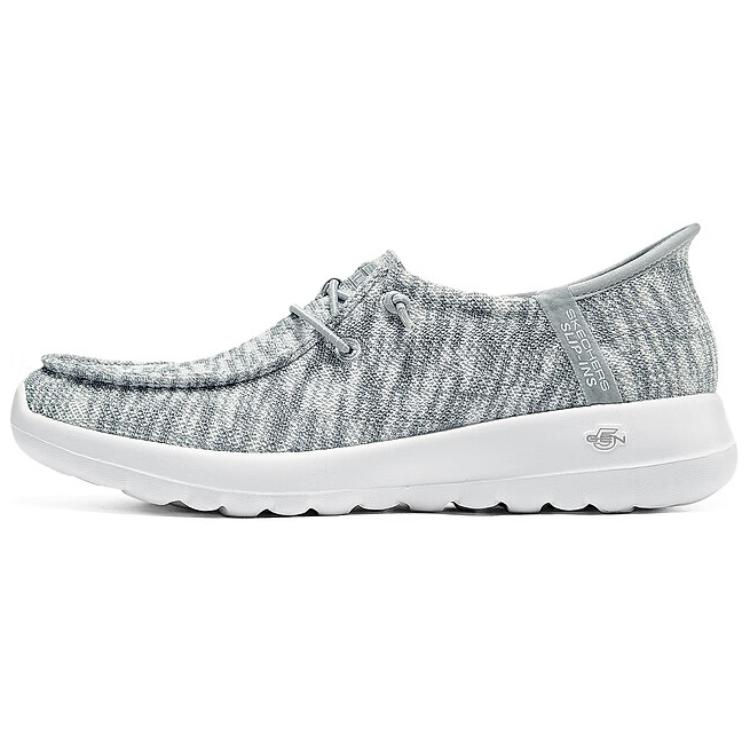 Skechers Slip Ins Slip-Resistant Breathable Low-Top Casual Shoes Women's Gray White