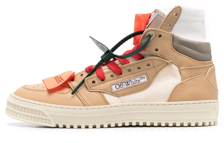 OFF WHITE 3.0 Off Court High Top Sneakers Latte Beige
