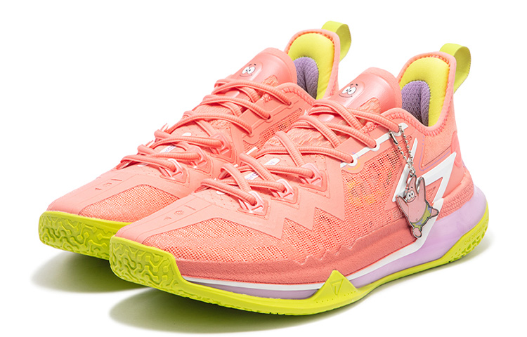 361° Big 3 Future Basketball Shoes Men Low-Top Starfish Pink/Purple Hydrangea