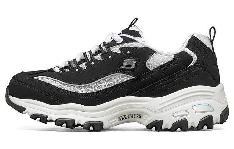 Skechers D Lites 1.0 Fashion Running Shoes Black/White Women's
