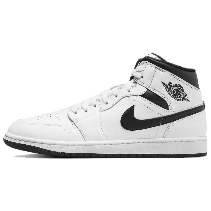Jordan Air Jordan 1 Basketball Shoes Men Mid Top White/Black купить в интернет-магазине Yoocart с быстрой доставкой по России.