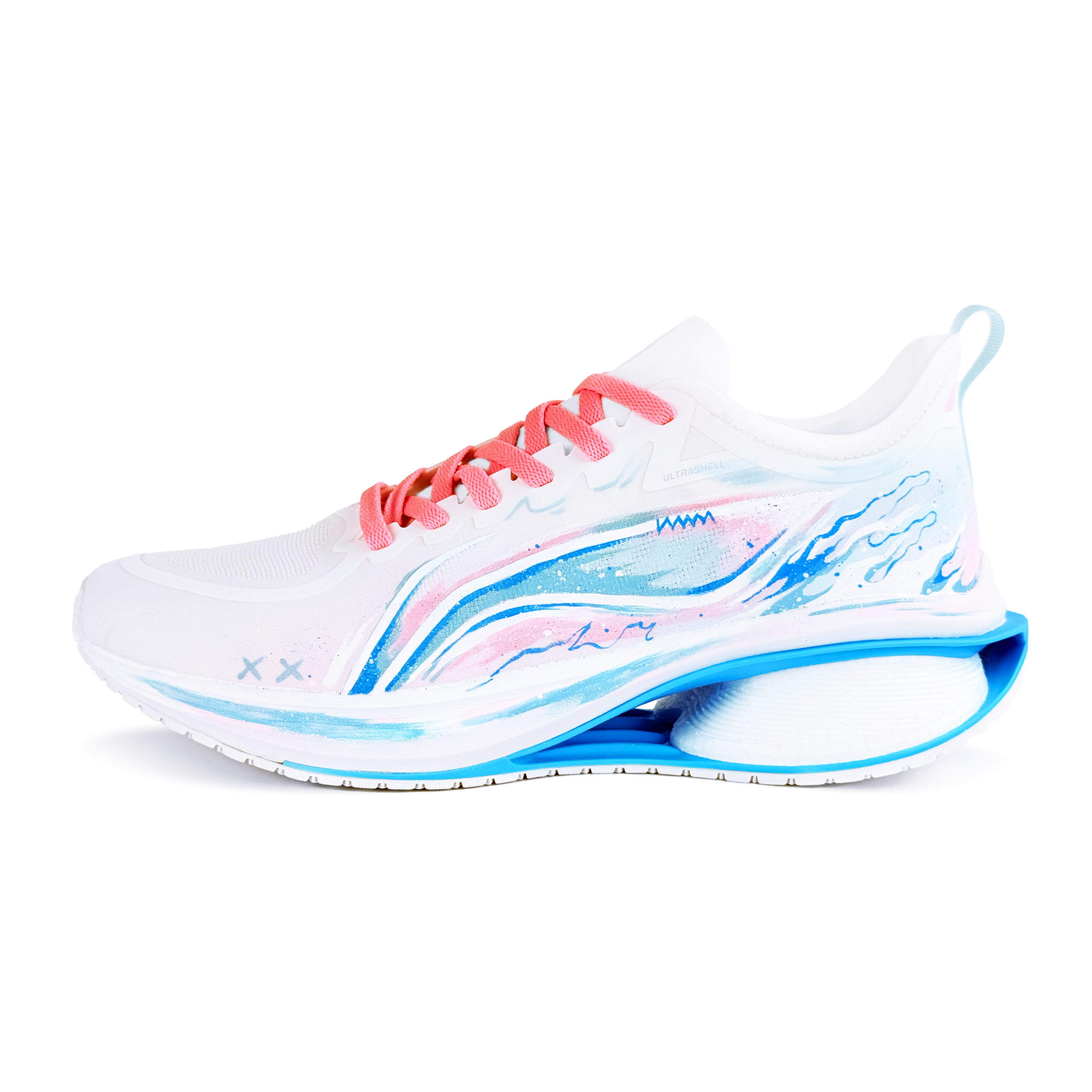 LiNing WuShi 5S 3.0 Cushioning, Wear Resistant Low top Casual Running Shoes Men's Pink Blue