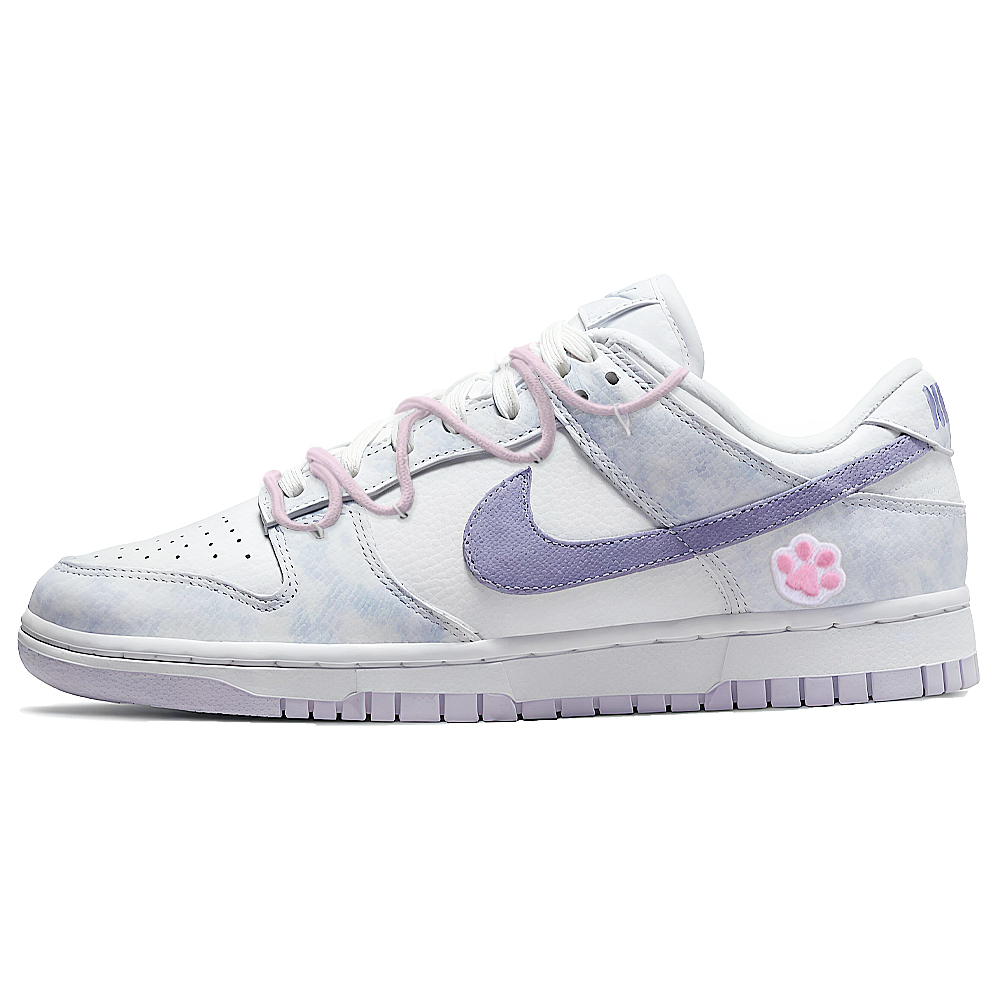 Nike Dunk Coverage Slip Resistant Low Top Skateboard Shoes Women's Purple White