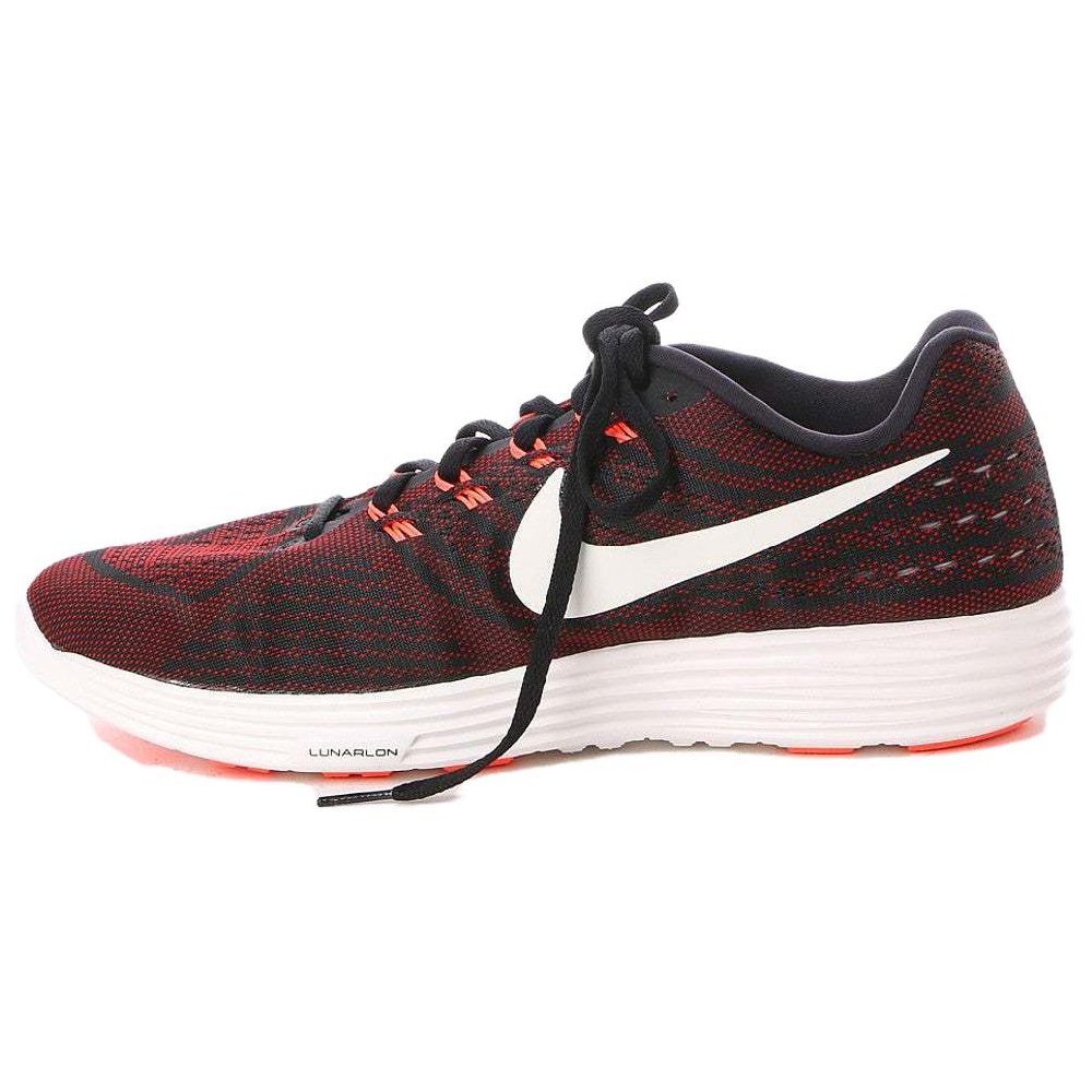 Nike LunarTempo Wear-Resistant Low-Top Running Shoes Men's Red Black