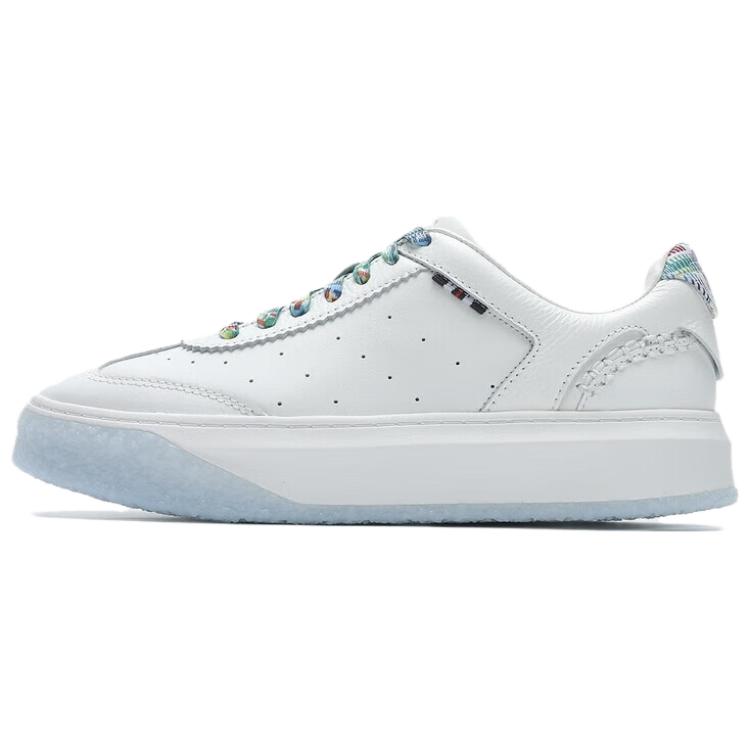 FILA OLIMPICA Anti-Slip Wear-Resistant Low-Top Skateboard Shoes Women's White Blue