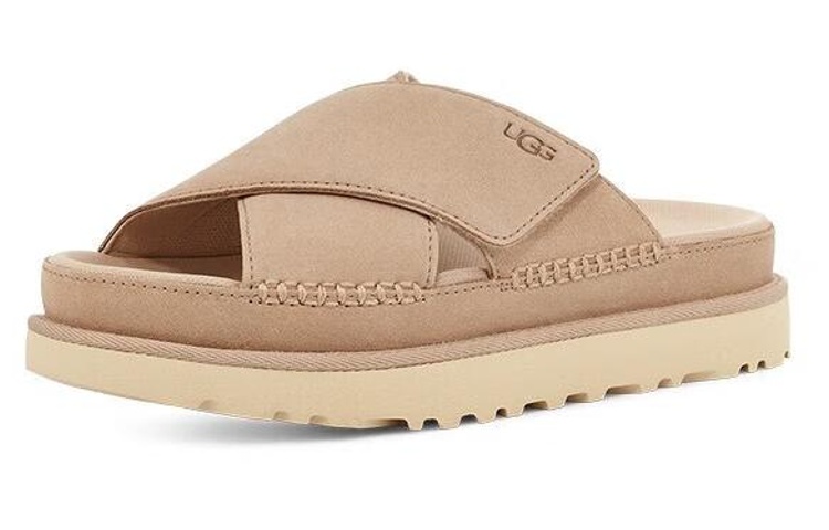 UGG Goldenstar Cross Slide Driftwood Women's