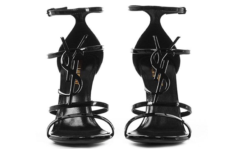 SAINT LAURENT Cassandra Sandal Heels Black Patent Leather Women's купить в интернет-магазине Yoocart с быстрой доставкой по России.