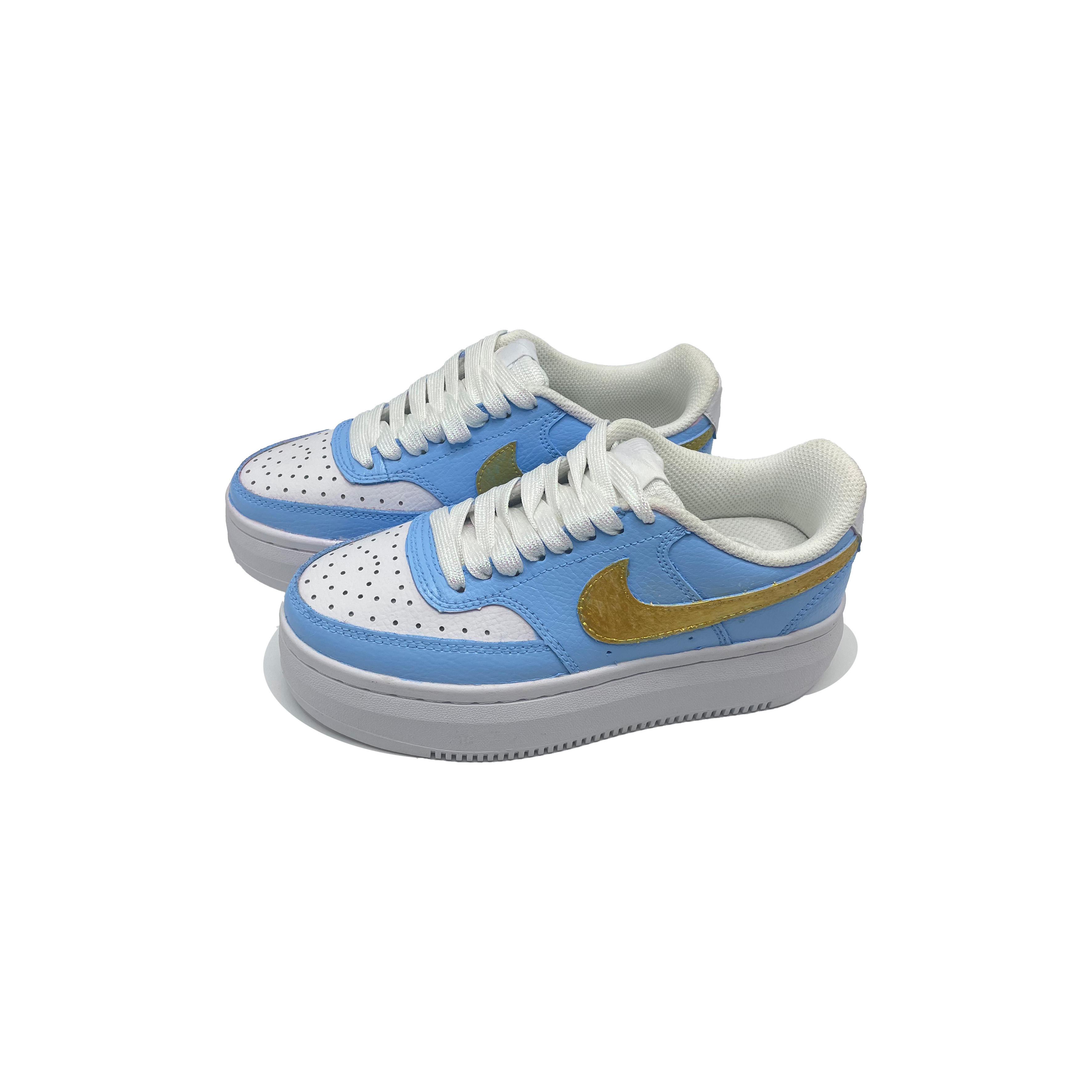Nike Court Vision 1 Blue Gold Spirit Wear-Resistant Low-Top Skateboard Shoes Women's Gold Blue купить в интернет-магазине Yoocart с быстрой доставкой по России.