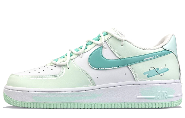 Nike Air Force 1 Durable Breathable Low-Top Skateboard Shoes Men's Green White