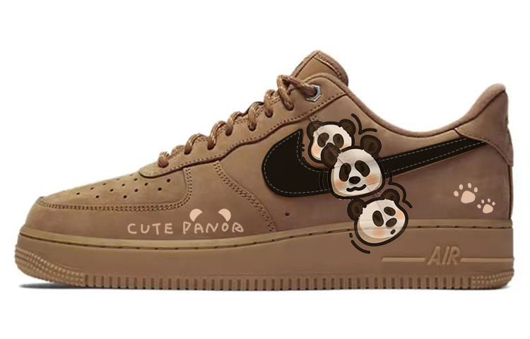Nike Air Force 1 Low-Top Skateboard Shoes Unisex Wheat