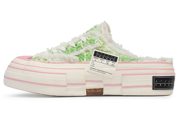 VESSEL G.O.P. Slip On 'Grass Tweed' Low-Top Canvas Shoes Unisex Verdant Green
