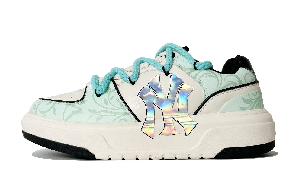 MLB Chunky Liner Skateboard Shoes Unisex Low-Top Beige Blue