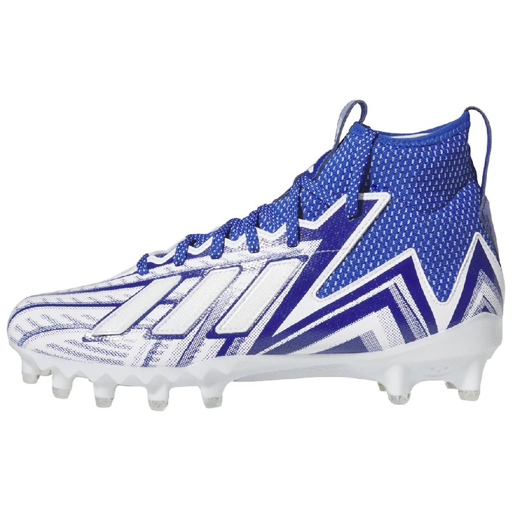 Adidas Anti Slip Wear Resistant Soccer Shoes Men's White Blue
