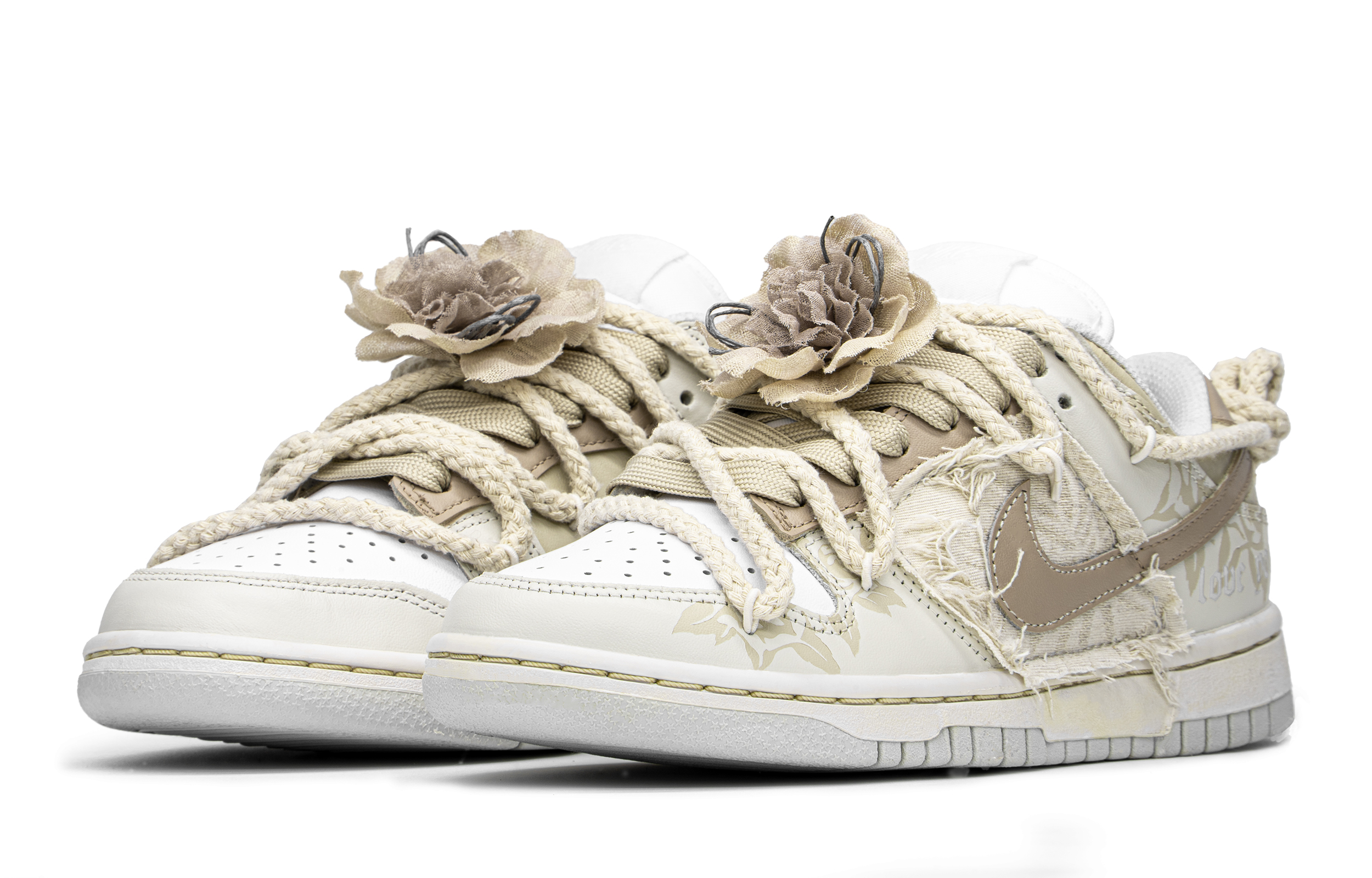 Nike Dunk Height Increasing Low top Skateboard Shoes Women's Khaki Brown купить в интернет-магазине Yoocart с быстрой доставкой по России.