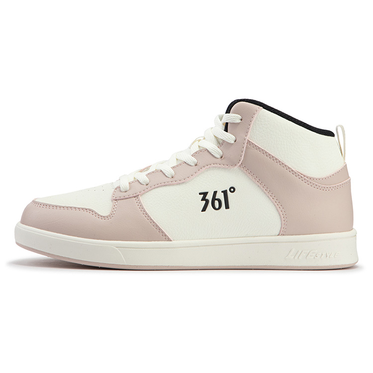 361° Air Force One Anti Slip Wear Resistant Mid Top Skateboard Shoes Women's Fresh Pink