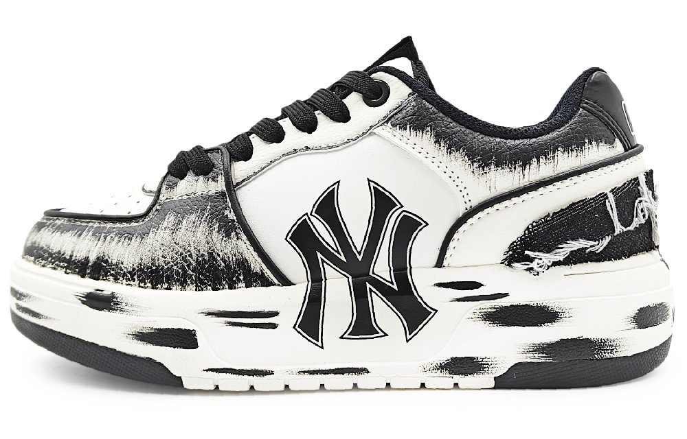 MLB Chunky Liner Abrasion Resistant Low Top Skateboard Shoes Unisex Black White