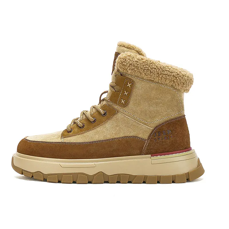 JEEP SPIRIT Winter Thickened And Fleece Lined Outdoor Mini Stove Short Mid Calf Snow Boots Men's Sunrise Yellow купить в интернет-магазине Yoocart с быстрой доставкой по России.