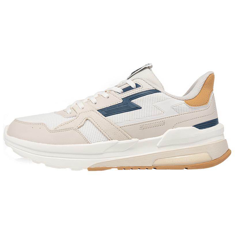 361° Cushioning Slip Resistant Low Top Casual Shoes Men's White Beige Blue