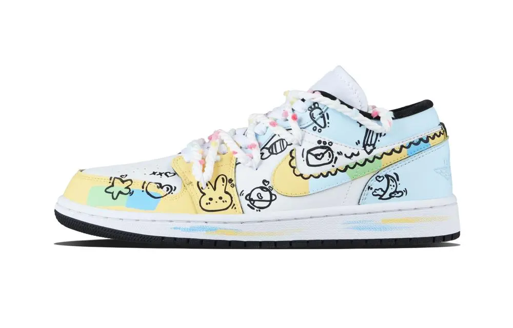 Jordan Air Jordan 1 Tranquil Time Vintage Basketball Shoes Unisex Light Blue