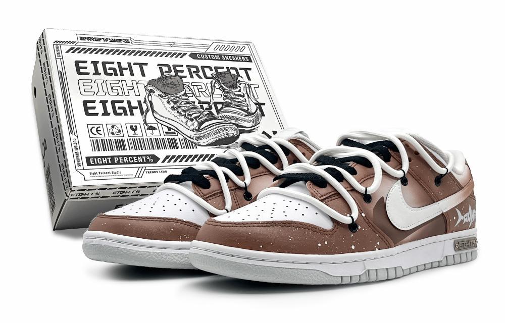 Nike Dunk 'Neutral Grey' Anti-Slip Wear-Resistant Low-Top Skateboard Shoes GS White Brown