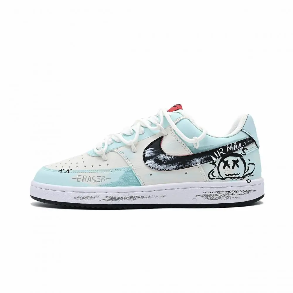 Nike Court Vision 1 Sea Salt Planet Abrasion Resistant Low top Skateboard Shoes Men's Light Blue
