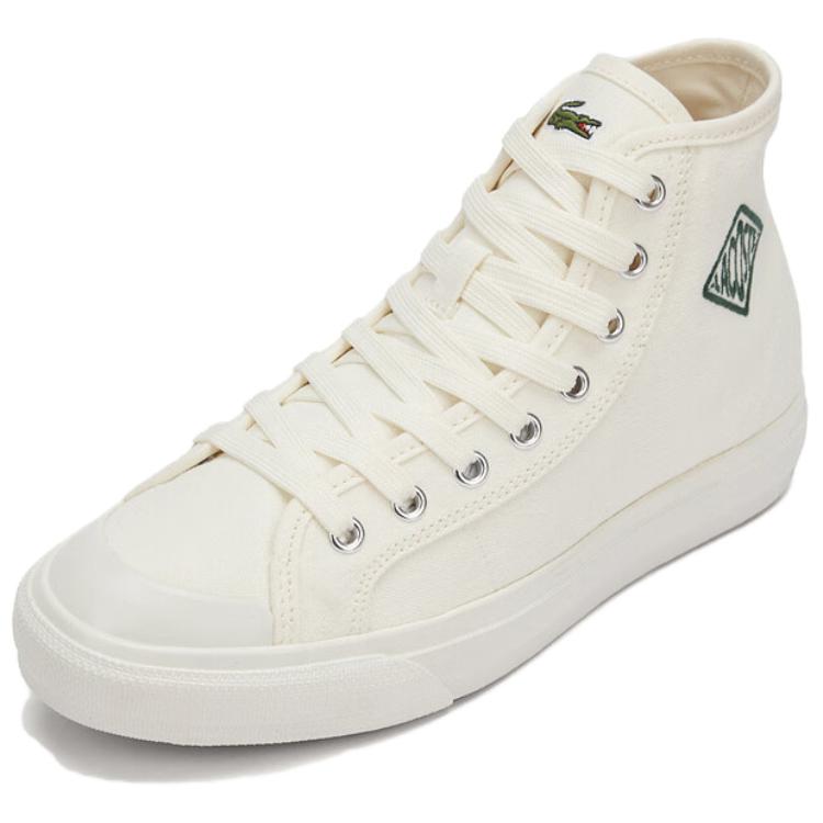 LACOSTE Backcourt High Top Skateboard Shoes Women's Ecru купить в интернет-магазине Yoocart с быстрой доставкой по России.