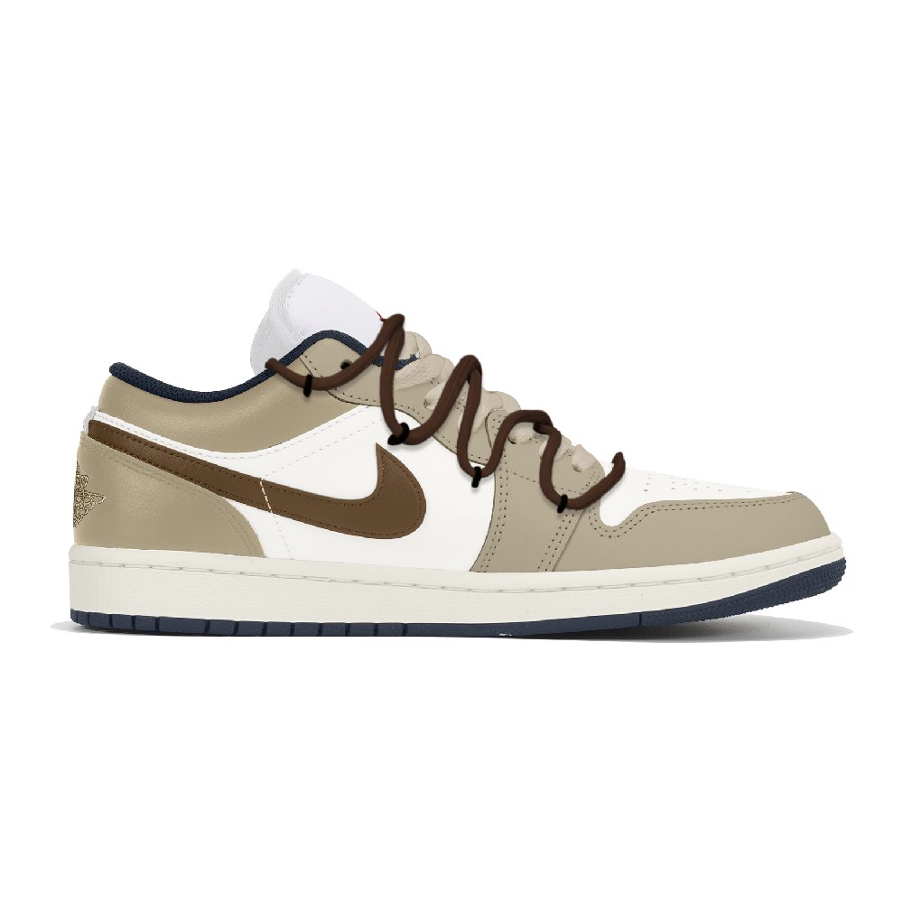 Jordan Air Jordan 1 Wear-Resistant Low-Top Basketball Shoes Men's Khaki