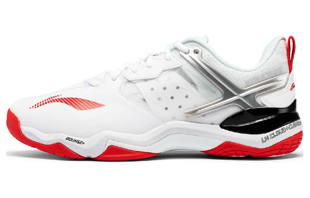 LiNing OP Cushioning Wear Resistant Low Top Badminton Shoes Unisex White