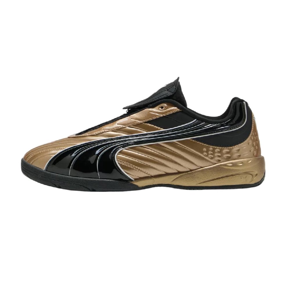 PUMA V S2 Abrasion Resistant Soccer Shoes Unisex Black Gold