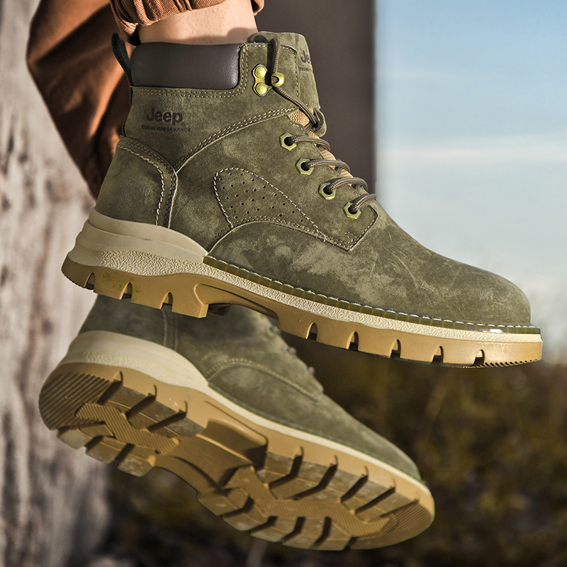 Jeep Crew Outdoor Boots Men's Khaki Green купить в интернет-магазине Yoocart с быстрой доставкой по России.