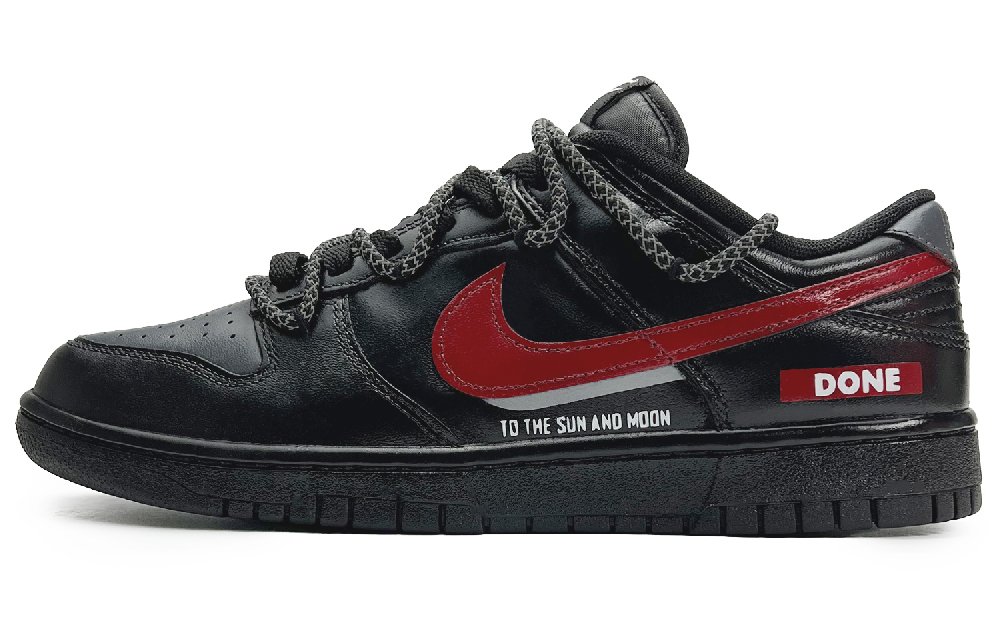 Nike Dunk High-Speed Racing Anti-Slip And Wear-Resistant Lightweight Low-Top Skateboard Shoes Unisex Black